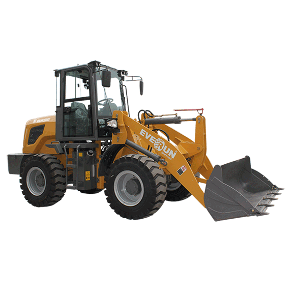 Medium Wheel Loaders—ER920 1. 2.0 ton loading capacity 2. Chinese famous  brand Yunnei 490 (YN27,42kw) engine 3. 8 gear shift, max driving speed can  reach 33km/h 4. 16/70-20 bigger tyre 5. Cabin with skylight and side  window, same design as